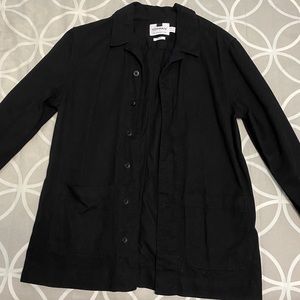 Topman Black Oversized Denim Shirt Jacket Men Sz S